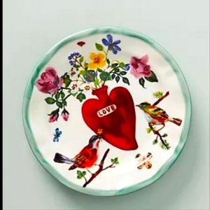 Anthropologie Nathalie Lete Anthro Heart Plate BNWT